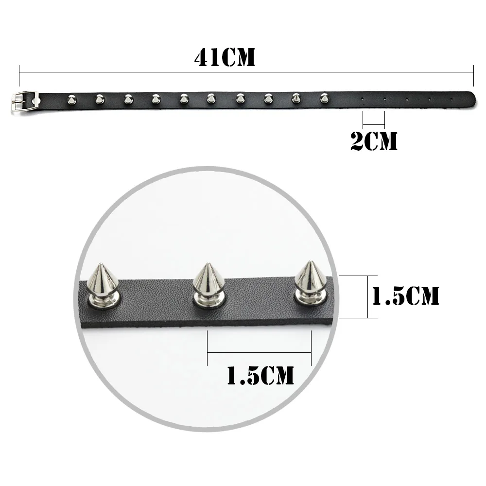 Изысканный металлический чокер с шипами уникальное ожерелье из искусственной