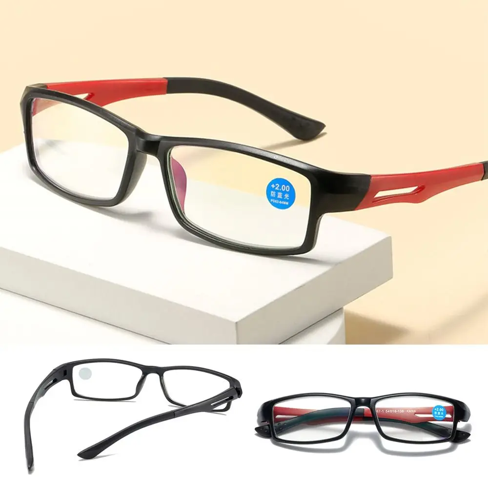 

Blue Ray Blocking Anti-Blue Light Reading Glasses Eye Protection TR90 Hyperopia Glasses Ultralight Square Eyeglasses Men Women