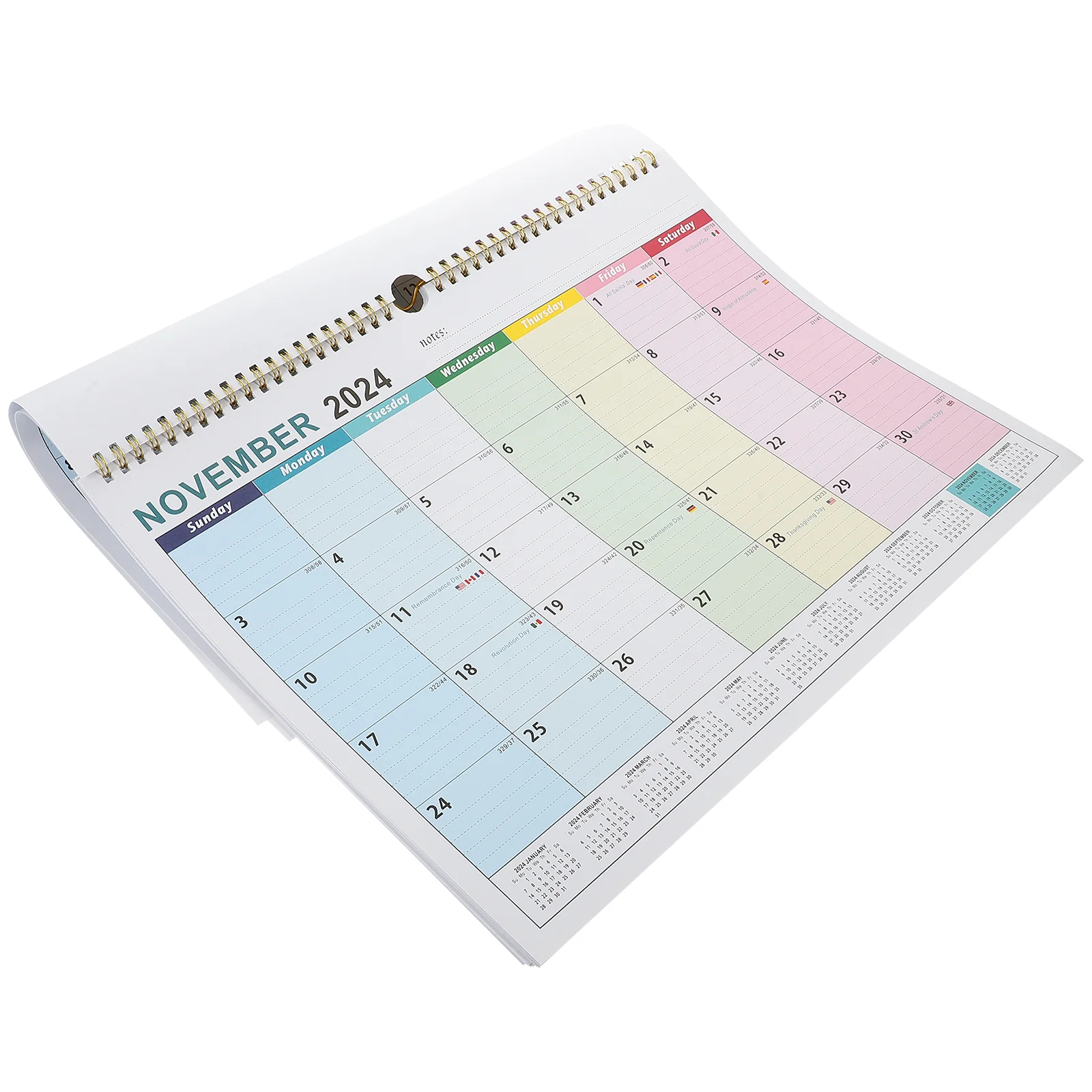 

Desk Calendar 2024 Wall Home Accessory English Hand Torn Daily Paper Office Accessories