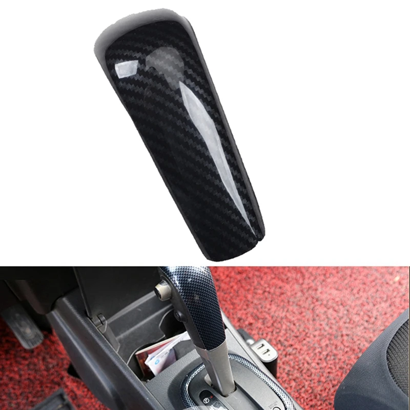 

Автомобильная ручка переключения передач из углеродного волокна, крышка переключения передач, ручка переключения передач, рычаг переключения передач для Nissan Tiida RHD 2005-2010