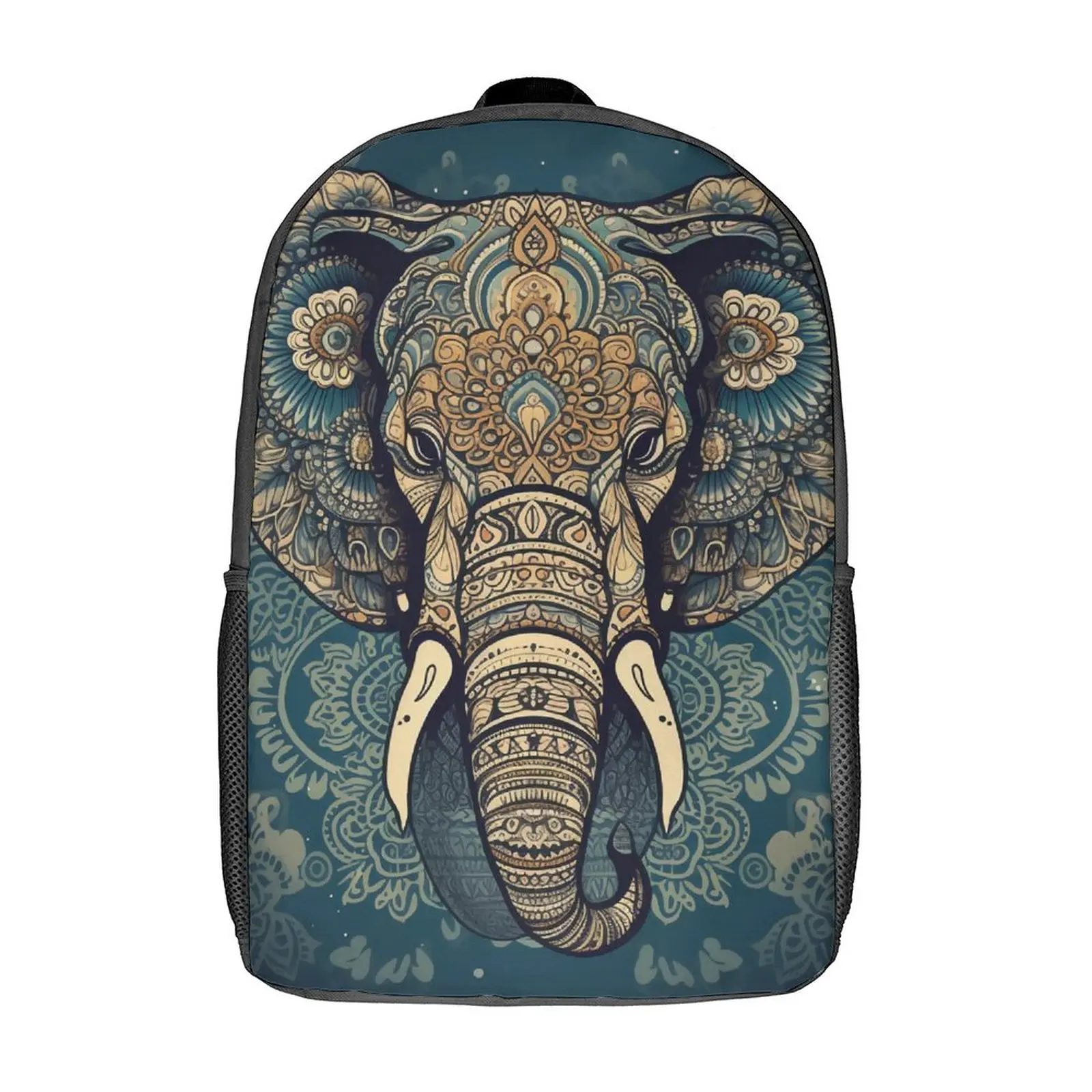 

Рюкзак со слоном для мальчиков и девочек, с цветочным принтом, мандалой, рюкзаки из полиэстера, новинка, школьные сумки, дизайнерский рюкзак для колледжа