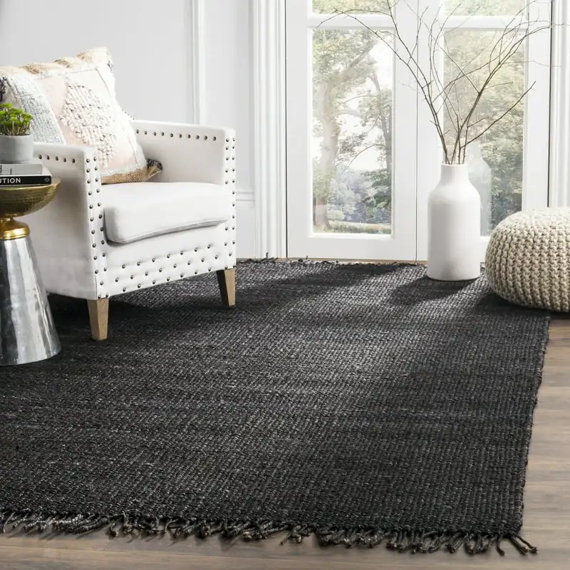 

Fiber Clara Braided Jute Area Rug, Black, 3' x 5'