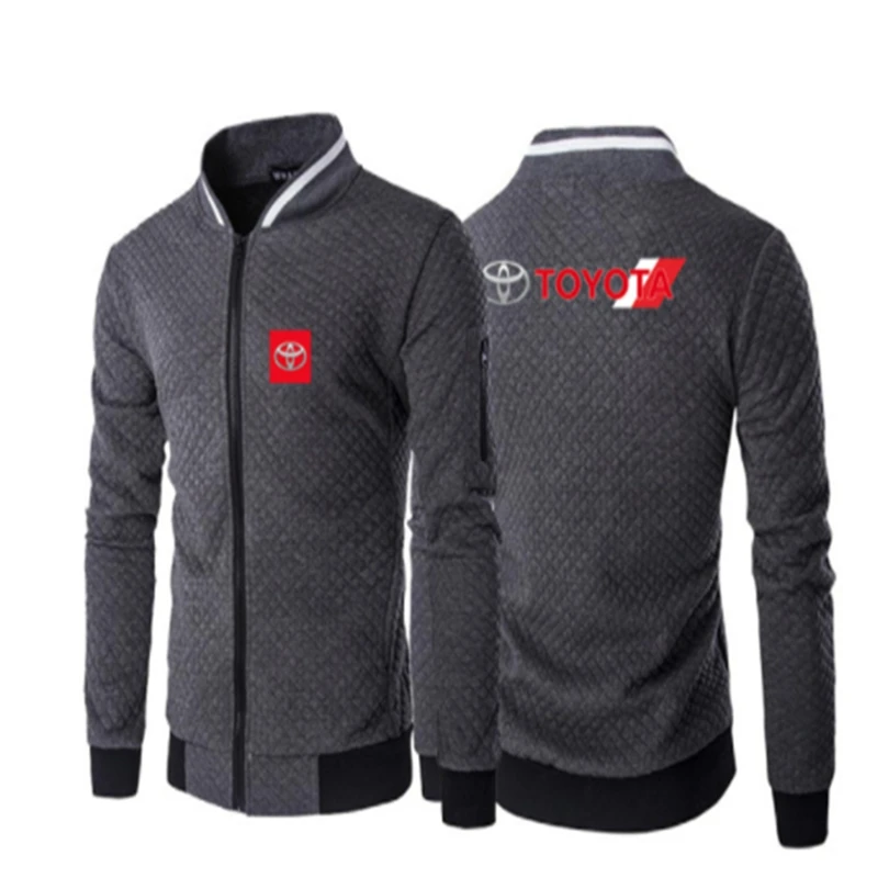 

2022 Spring Autumn Mens TOYOTA car Logo Fashion High Quality Cotton Men's baseball jacket Sweatshirt H