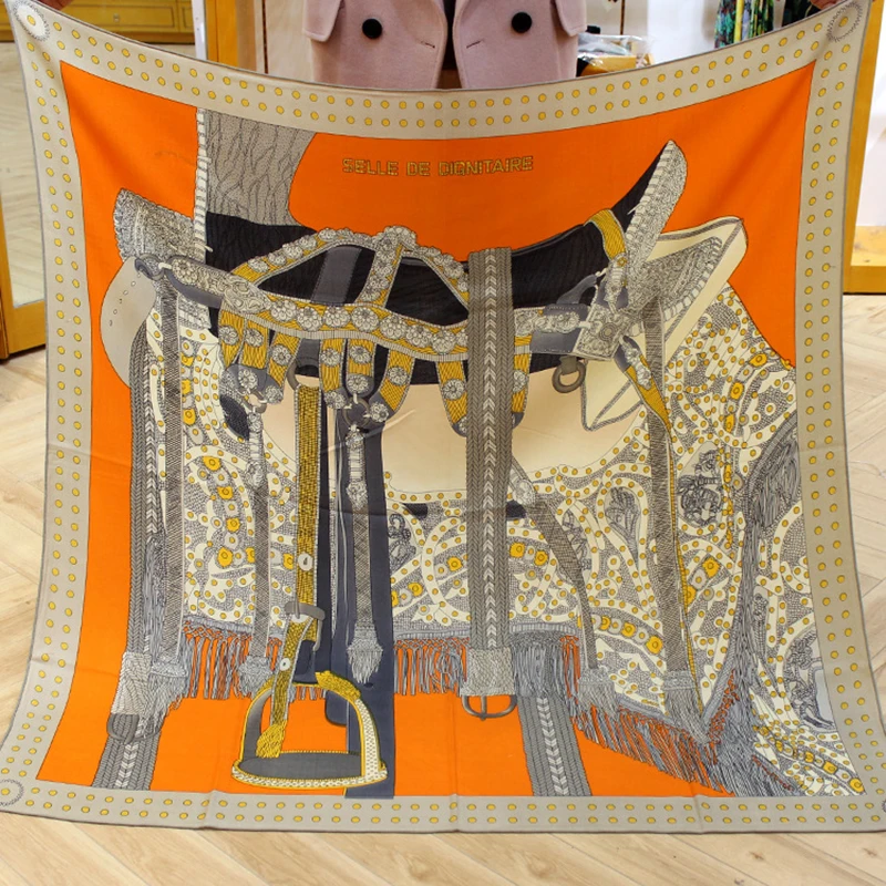 

Роскошный 70% кашемировый 30% шелковый шарф женская модная седельная шаль палантин зимний платок бандана 135*135 см