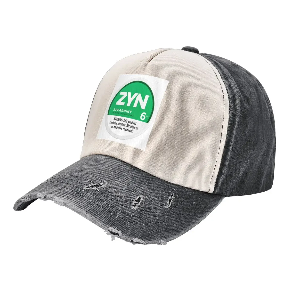 Zyn Spearmint 15 бейсбольная кепка Nicotine Pouches новая шляпа для гольфа пляжная бейсболка
