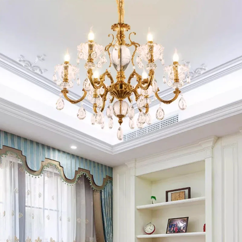 Европейские антикварные хрустальные потолочные светильники Необычные