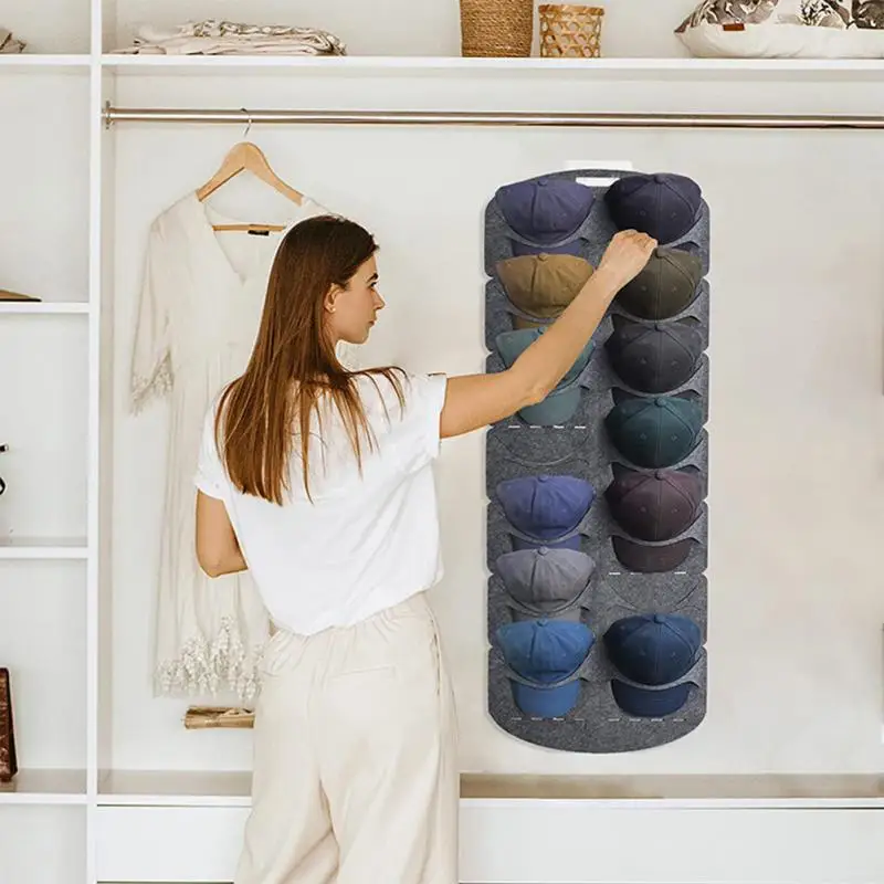 

Baseball Display Racks Wall Mounted Not Deformed Felt Storage Rack Non-woven 2023 Hanging Bag Wholesale Hot Hat Organizer