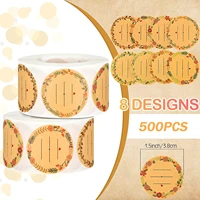 500 pcs retro natural brown kraft paper label handmade gift sealing labels stickers canned food classification labels stickers