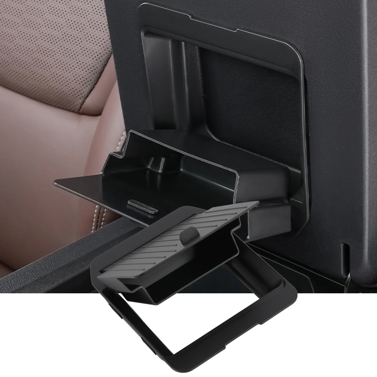 

Для Toyota Land Cruiser 250 Prado LC250 2024 Органайзер для центральной консоли Поднос Подлокотник Скрытая вставка Ящик для хранения Черный 1 шт.