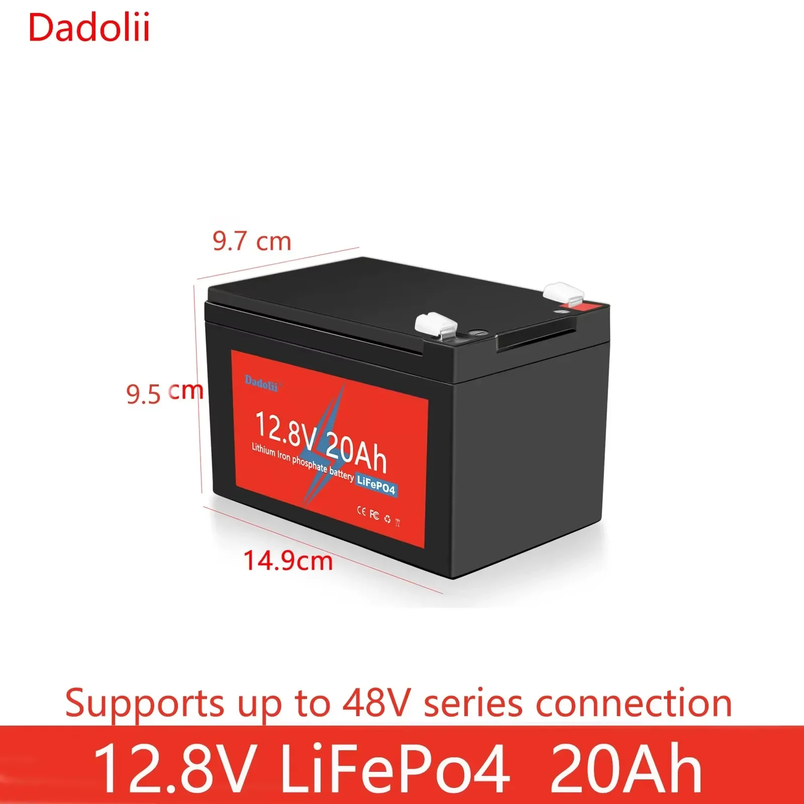 Фото Новый аккумулятор LiFePo4 12 В, 20 Ач, литий-железо-фосфатный аккумулятор 12 В, 24 В, LiFePo4 для детских скутеров, лодочного двигателя, без налога №1