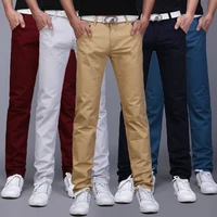 brand classic 9 color casual pants men spring summer new business fashion comfortable stretch cotton straigh jeans trousers
