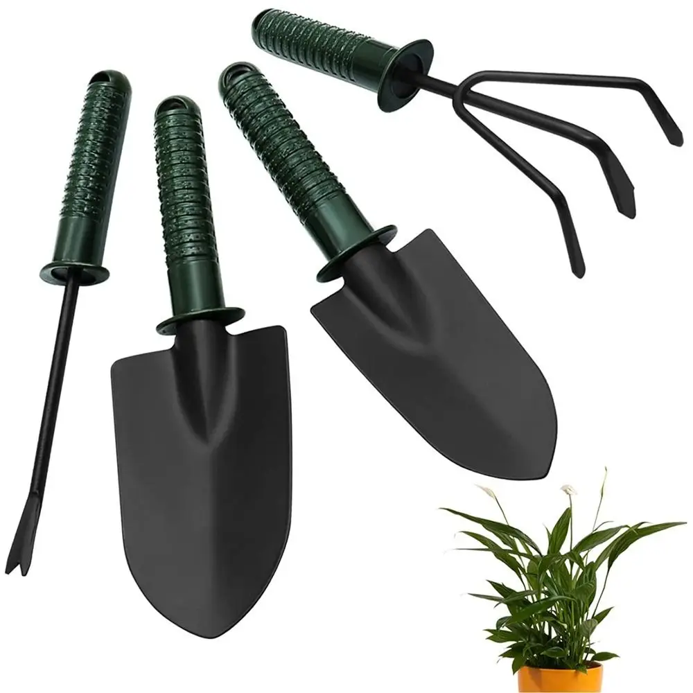 

4PCS Gardening Tool Set Hand Planting Mini Plastic Handle Shovel Spade Trowel Gardening Tools For Flowers Succulent Tranplanting