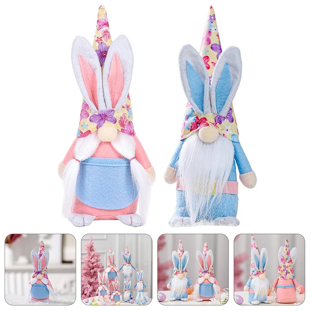 

1 Набор, 2 декоративных украшения для кукол-кроликов, товары для вечерние (синий)