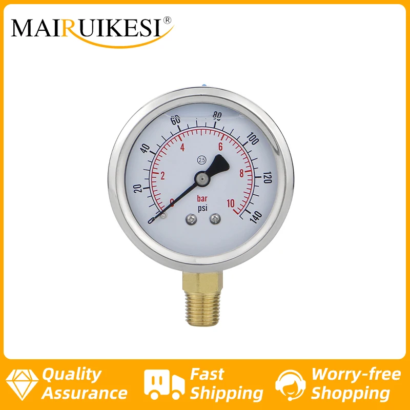 

Резьбовой манометр 1/4, 60 мм, диаметр поверхности, прецизионный манометр