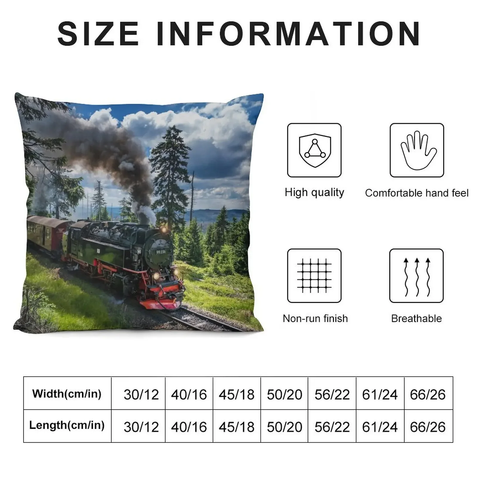 Паровоз - Harz узкие железные дороги (Германия) Декоративная подушка Плед Диванная