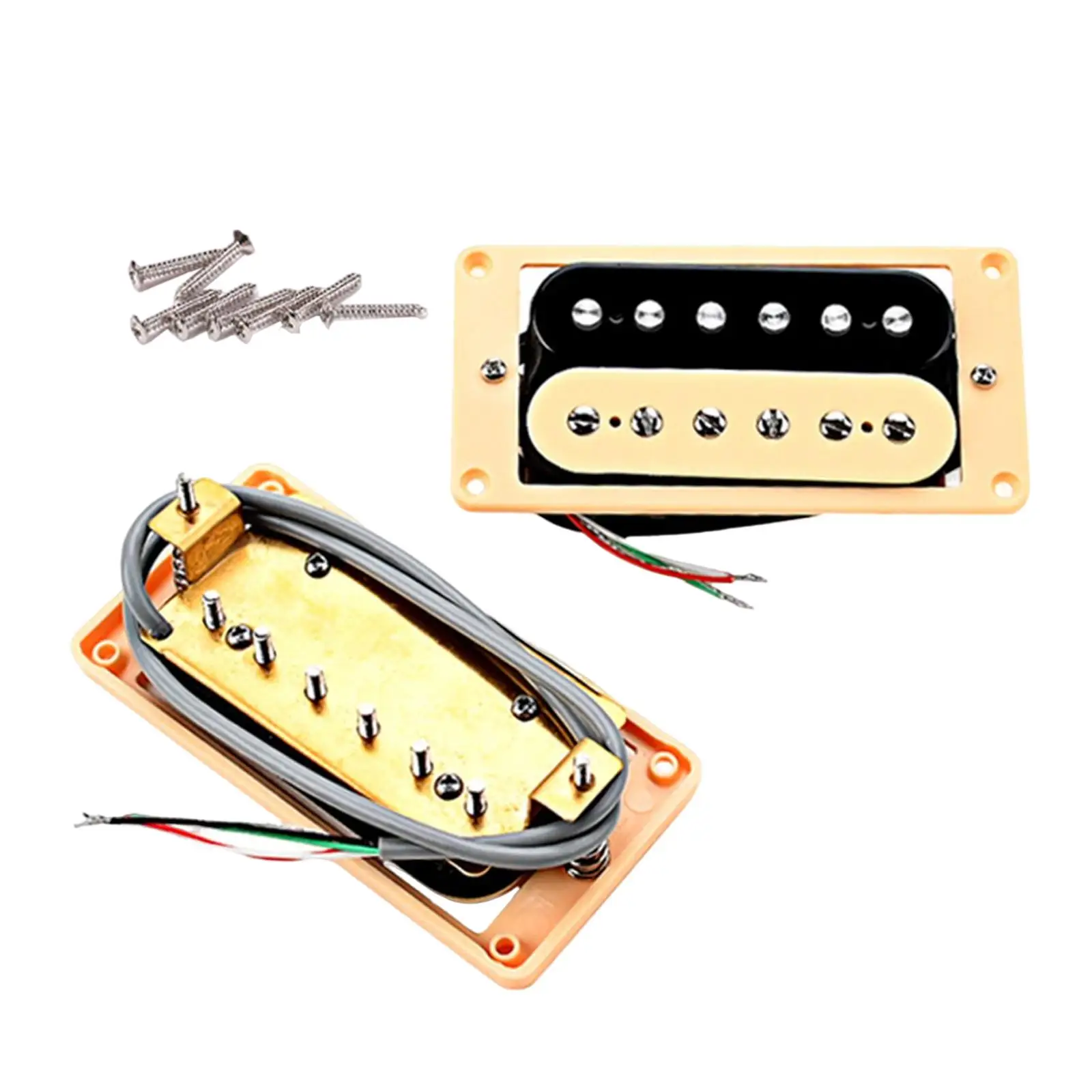 

Humbucker Pickups Set Replace Repair Parts Accs Musical Instruments Easy Installation Spare Electric Guitar Neck Bridge Pickup