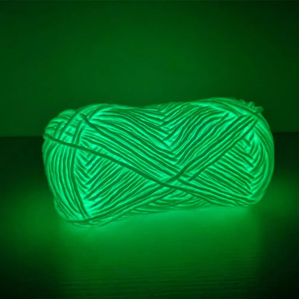 Useful Luminous Yarn Glow in The Dark Lightweight Household Hand-woven Crochet Yarn  Glowing Yarn    Glowing Yarn 1 Roll
