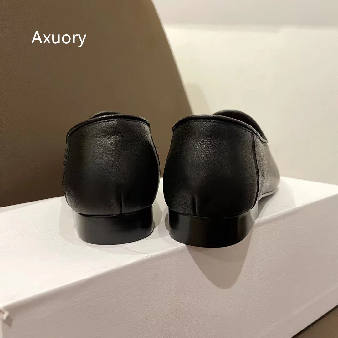 2023 Women's French Retro Shallow Cut Mary Jane Single Shoes Genuine Leather Soild Color With Box