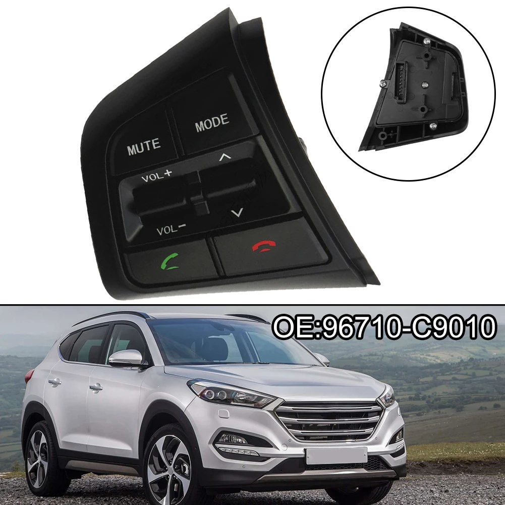 

Switches Control Switch Steering Wheel 96710-C9010 96710D35004X ABS Plastic Audio Control Switch Black Brand New
