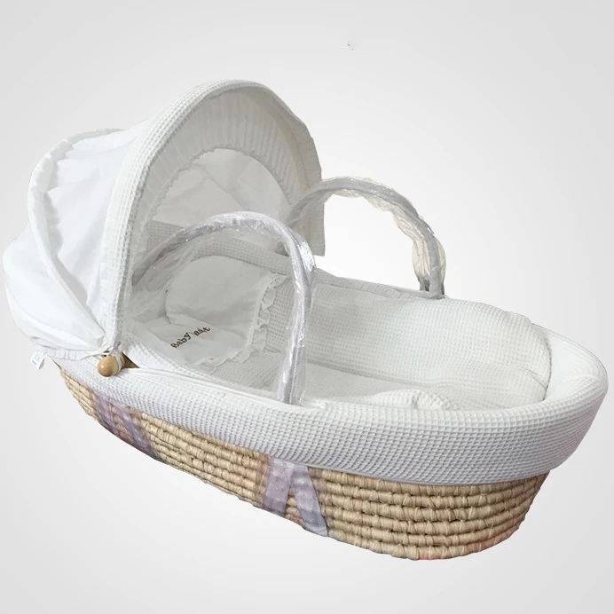 Longer Portable Newborn Baby Basket Baby Cradle Bed Baby Sleeping Bed Cotton Bassinet Baby Rocking Chair Bring Support0-12M