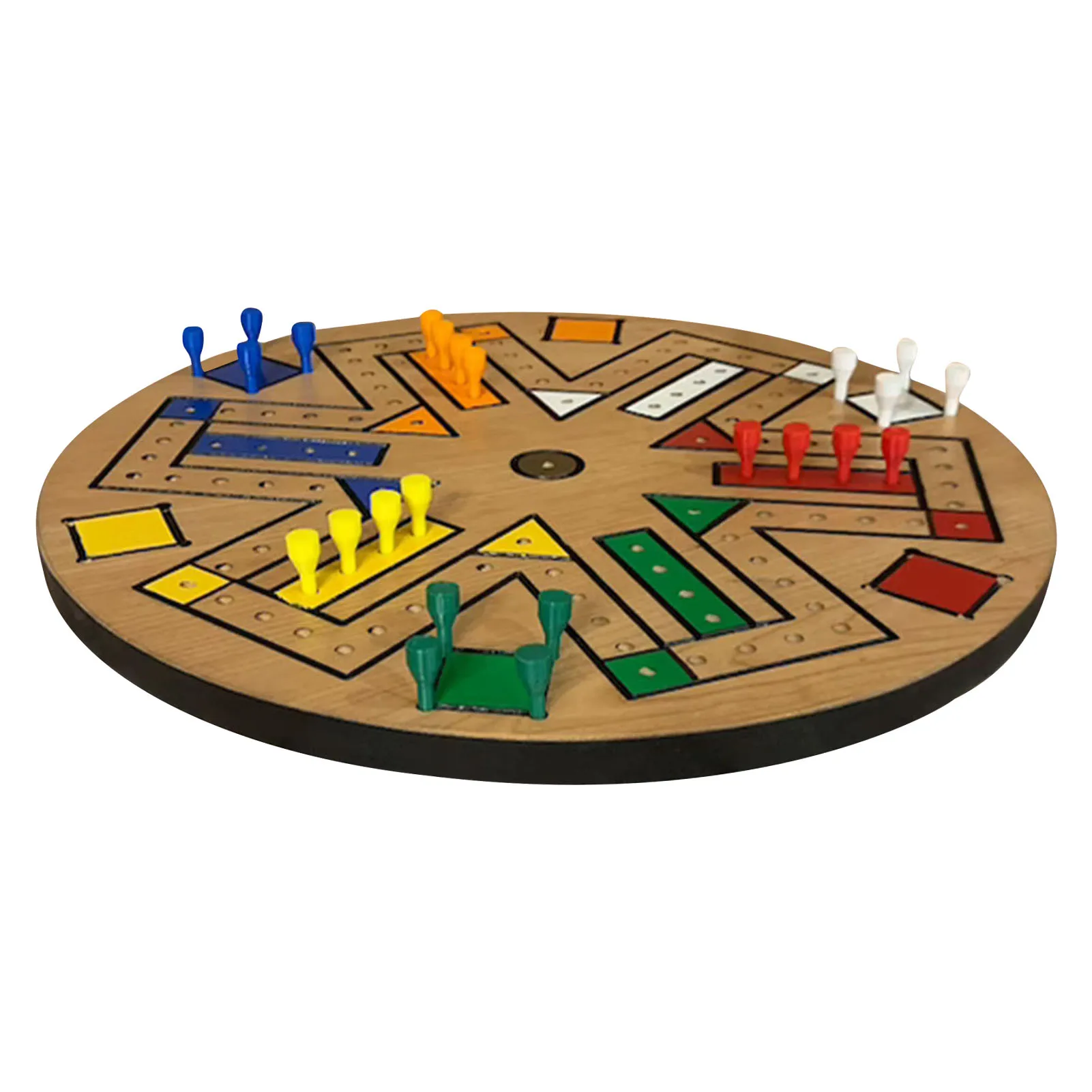 

Fast Track Game Night Fast Track Board Game Sided Painted Wooden Fast Track Board Game For 3-6 Players 6 Colors 24 Chess Pieces