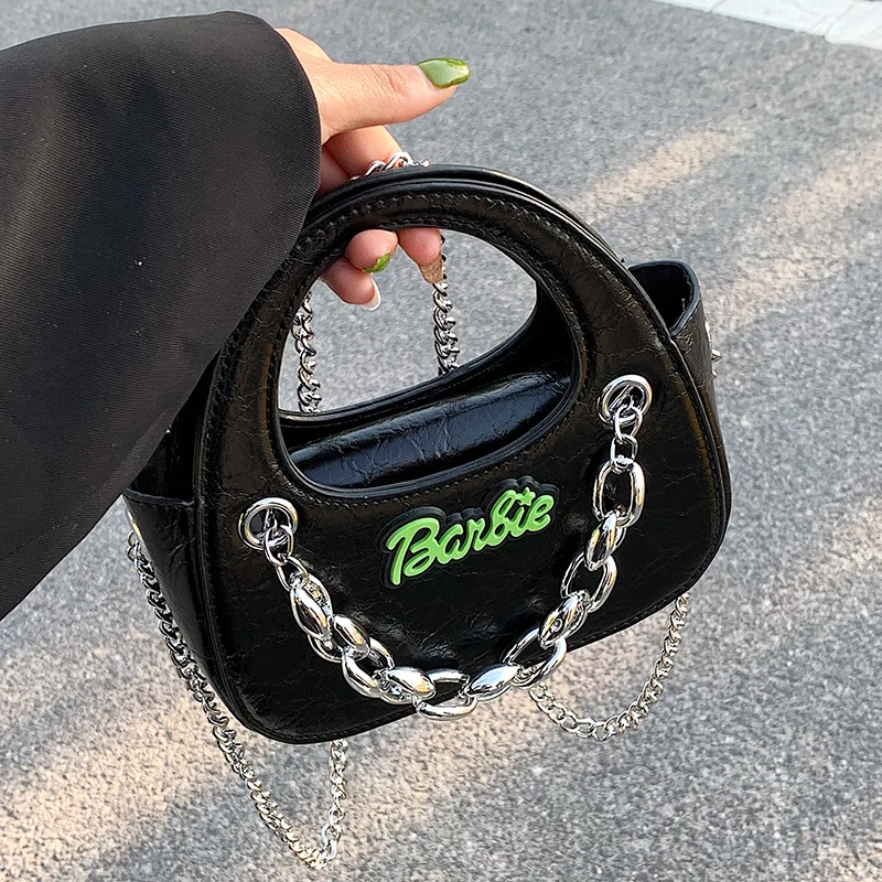 

Bags for Women Fashion Chic Black Letter Small Shoulder Crossbody Bag 2022 Autumn Winter New Korean All-match Chain Handbags