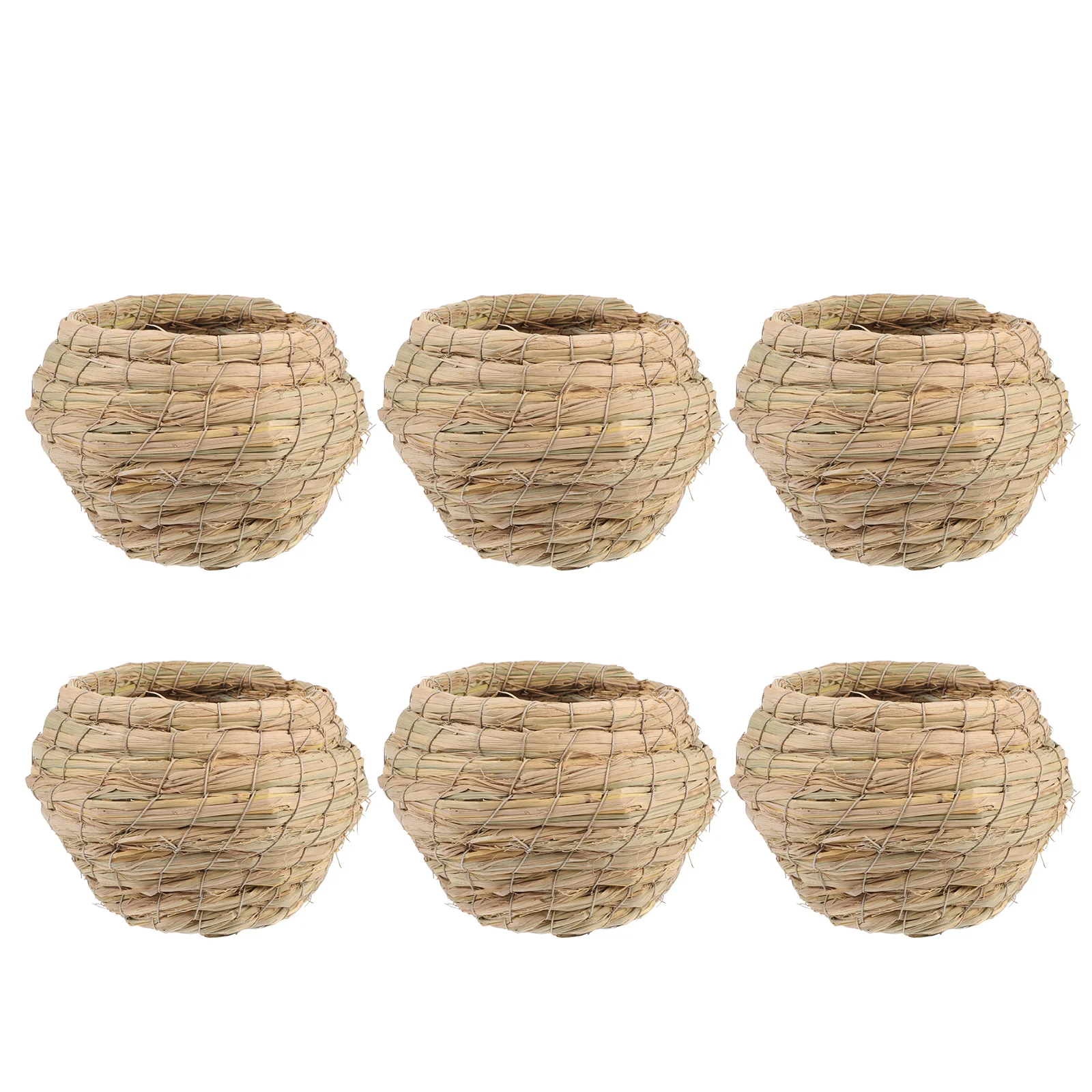 

Bird House Hut Cage Straw Hanging Shelter Houses Parrot Birds Finch Hatching Wild Breeding Pigeon Rustic Cozy Birdhouse Ornament