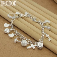925 sterling silver jewelry aaa zircon pendant bracelet for women party wedding fashion gift
