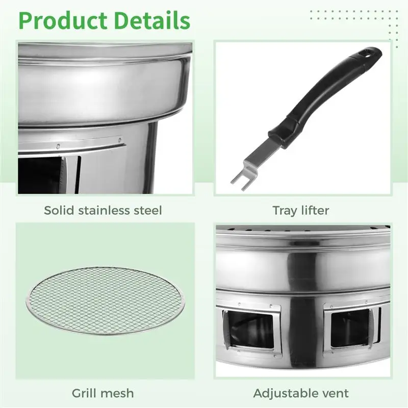 Корейский набор угольных грилей для барбекю небольшой угольный гриль сковорода