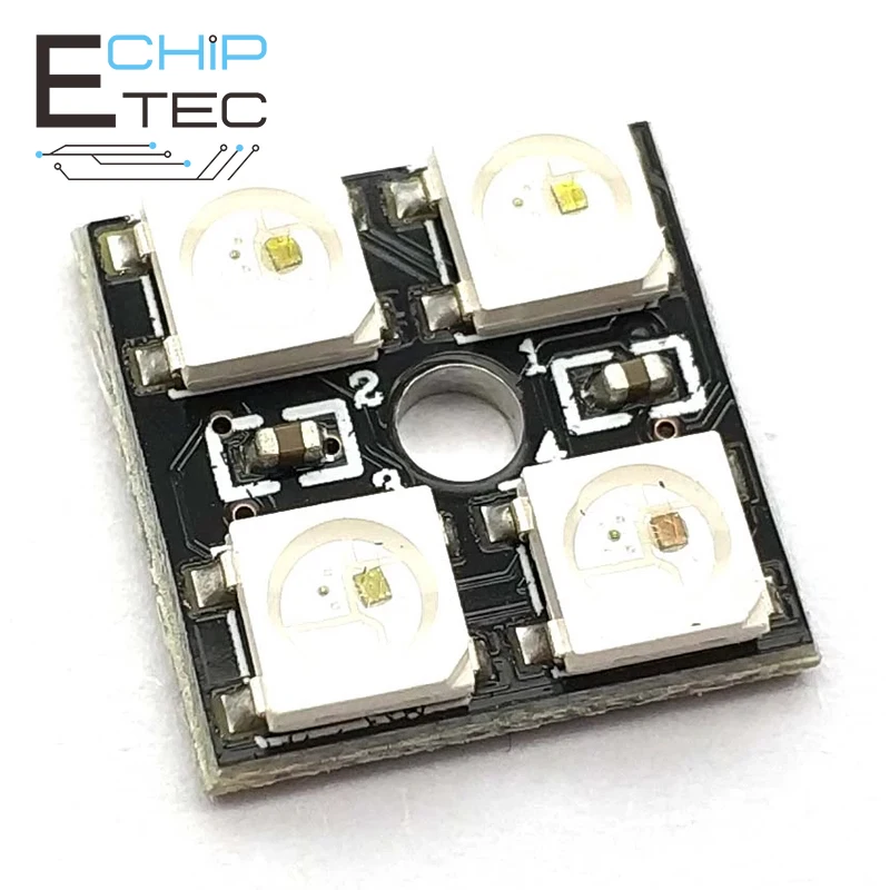 

Free shipping 1PCS/3PCS 4 Digit Full-color LED Module WS2812B-4 RGB LED Driver Color Lamp Module W2812B