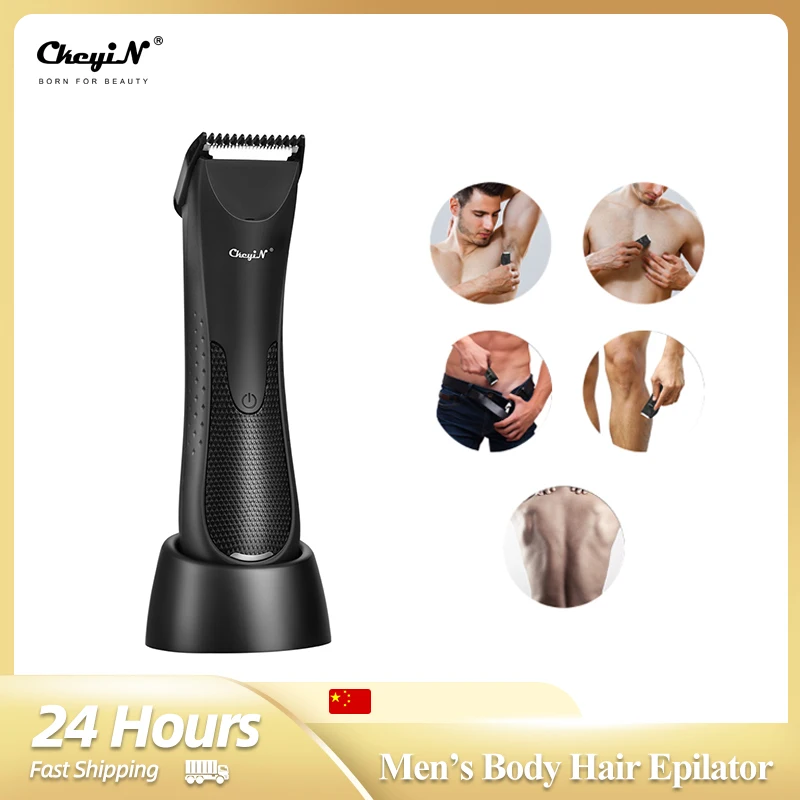 

CkeyiN Electric Epilator for Men Face Body Groin Chest Hair Remover Rechargeable Trimmer Male Hair Shaver for Sensitive Areas