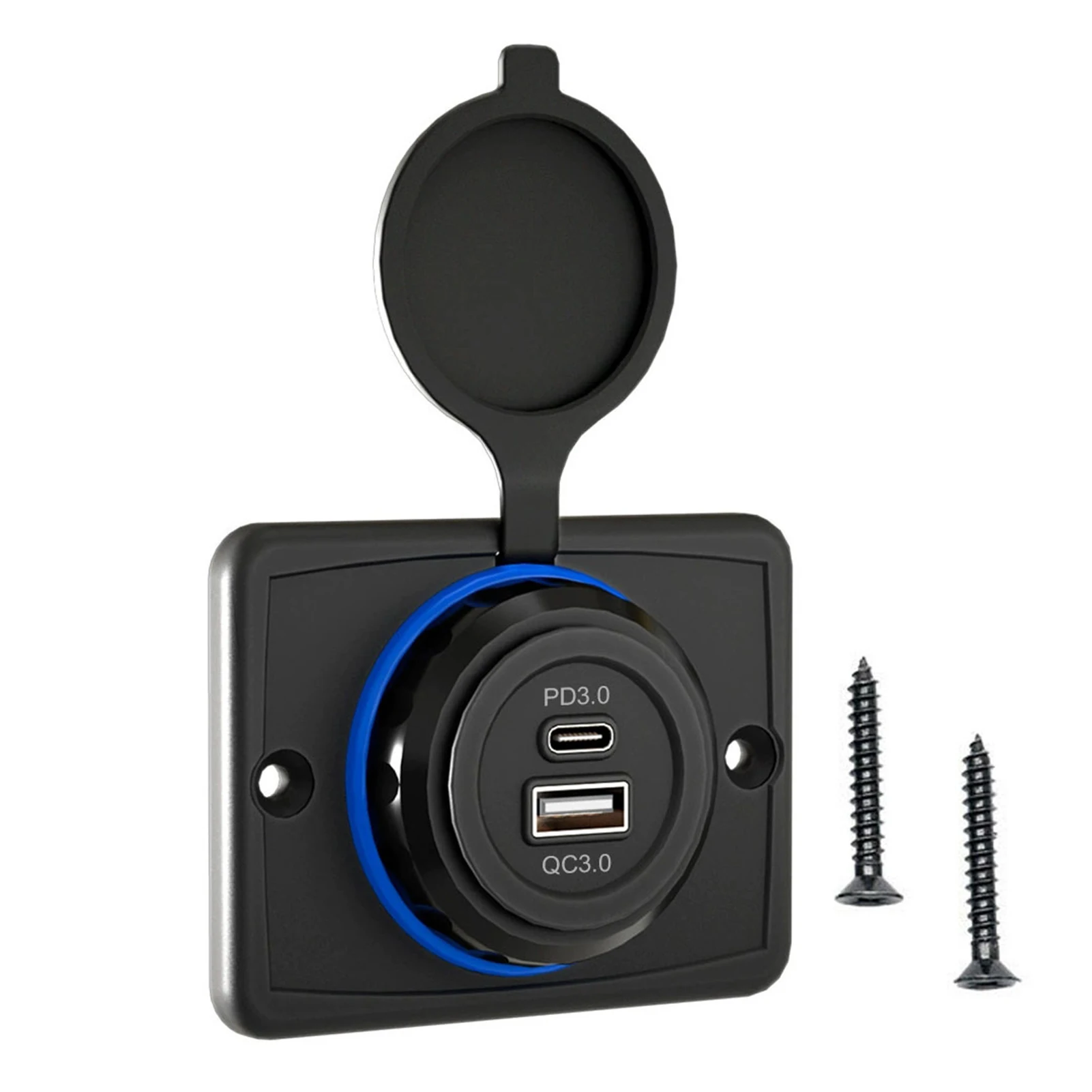 

Автомобильное зарядное устройство с двойным USB-разъемом и индикатором, розетка 12 В, 24 В, 3,1 А, подходит для автомобилей, лодок, грузовиков