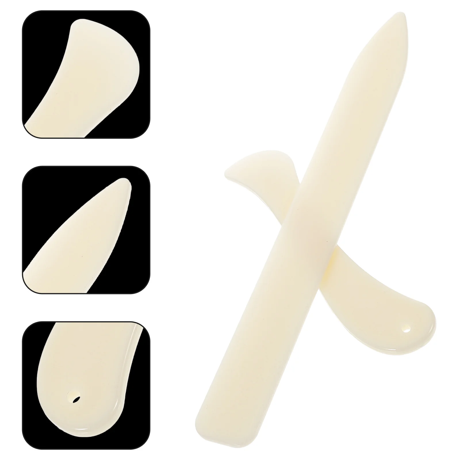 

8 Pcs Bone Paper Indenter Envelope Opener Folder Bookbinding Tool Supplies Card Making Plastic Straight Scrapebook