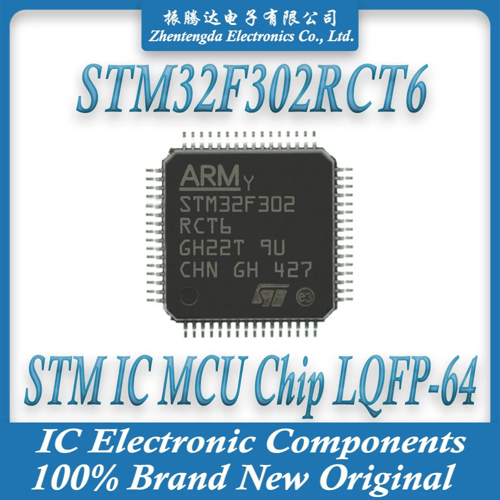 STM32F302RCT6 STM32F302RC STM32F302R STM32F302 STM32F STM32 STM IC MCU Chip LQFP-64