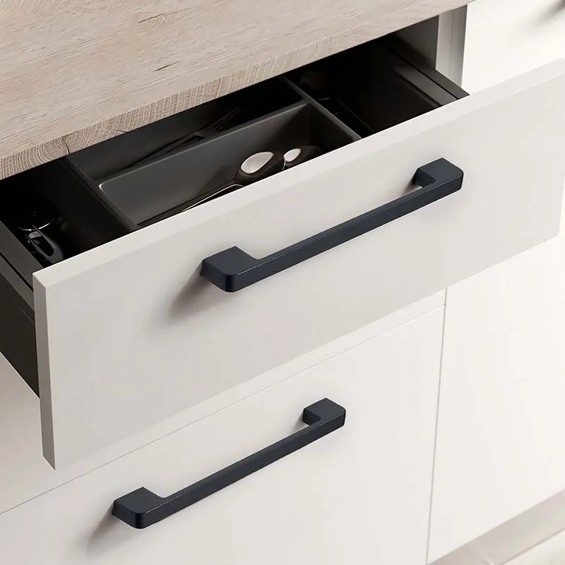 

Light Luxury Cabinet Zinc Alloy Hardware Accessories American Black Handle Light Luxury Drawer Wardrobe Door Single Hole Handle