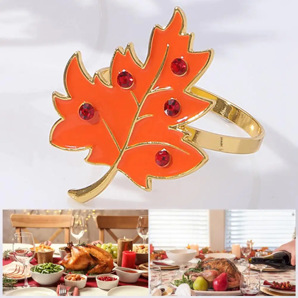 

Napkin Rings Elegant Fall Harvest Decor Maple Leaf Napkin Rings for An Enhanced Dining Experience for Thanksgiving Autumn Table