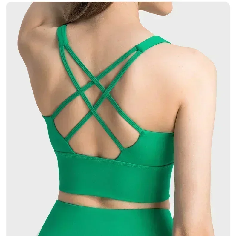 Лимонный женский фиксированный бюстгальтер на груди эластичный спортивный