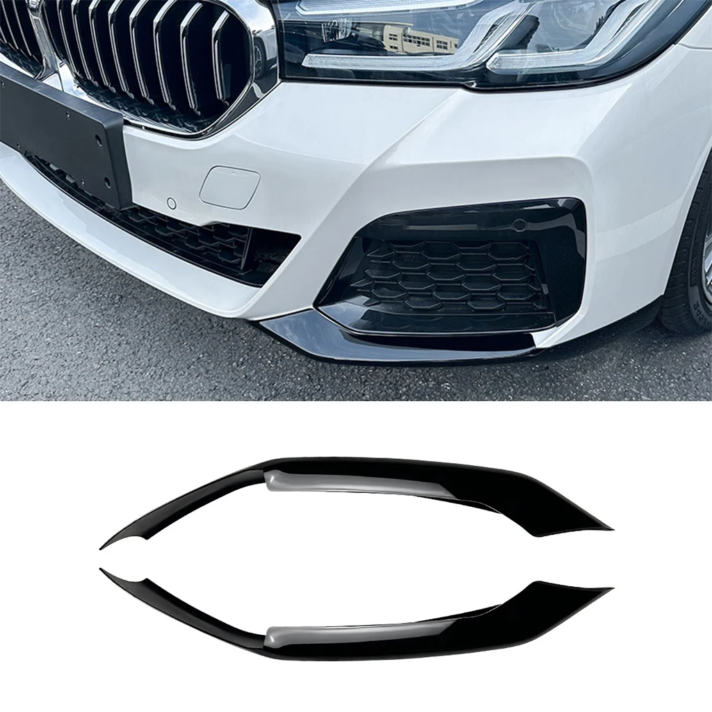 

Черный Автомобильный передний бампер, угловой диффузор, разделитель, спойлер, защита для BMW 5 серии G30 G31 LCI M Sport 2021 2022 2023