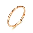 Martick 2 мм тонкое кольцо из нержавеющей стали цвета розового золота модные ювелирные изделия для женщин золотое серебряное кольцо черный Anillos R9