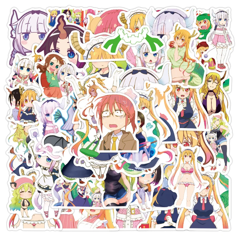 

10/30/50PCS Miss Kobayashi's Dragon Maid Anime Cartoon Waterproof Stickers DIY Skateboard Fridge Guitar Travel Sticker Decal Toy