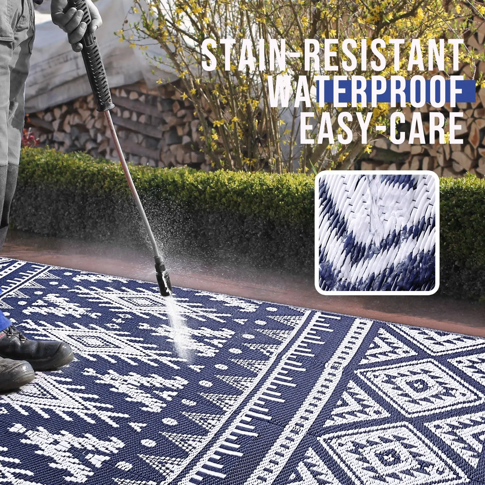 Homaxy ромбовидная коса с тотемом уличное одеяло уличный пластиковый соломенный