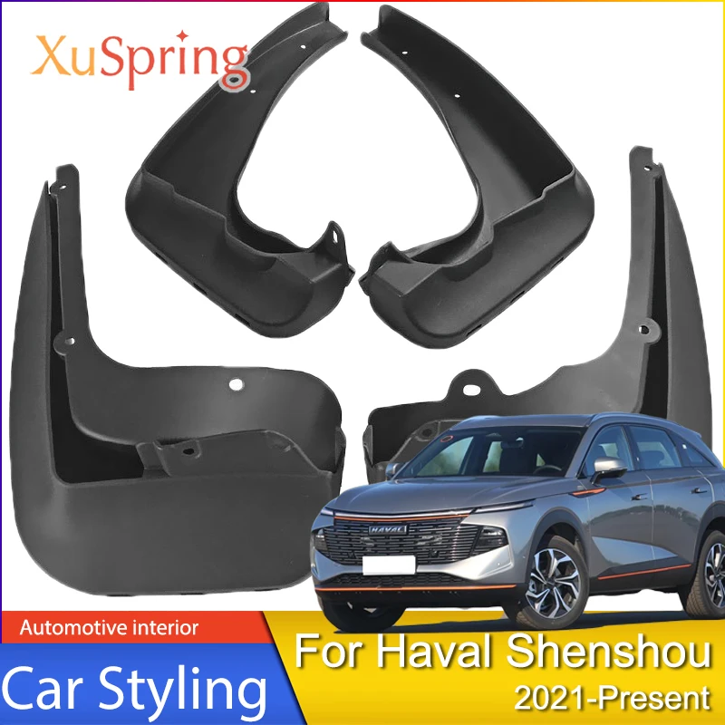 

Car Mudflaps Splash Guards Front Rear Mudguards Fenders Accessories Styling 4 Pcs/Set for Haval Shenshou 2021 2022