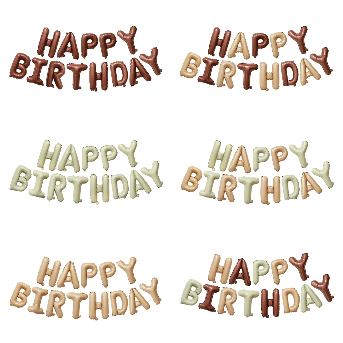 

13pcs Happy Birthday Letter Balloon Green Pink Alphabe Foil Baloon Set Birthday Party Decoration Kids Baby Shower Globos