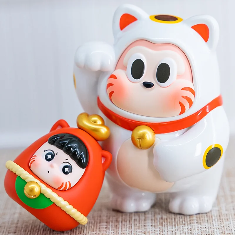 Скрытый WOOO THE SLLO X ROBAO Dharma счастливая кошка коллекционные игрушки орнаменты каваи