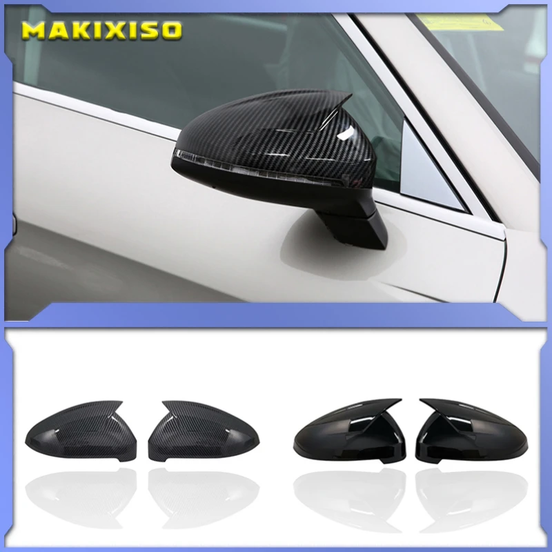 

Gloss Black Side Wing Rear View Rearview Mirror Cover Case Caps For Audi A4 S4 RS4 B9 2016 -2020 A5 S5 RS5 8W6