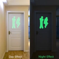 luminous toilet wall sticker funny face letter glow stickers for toilet bathroom wall home decorations