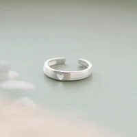 new hollow heart shaped frosted rings women korean silver plated love knuckle ringe simple temperament joint ring jewelry gifts