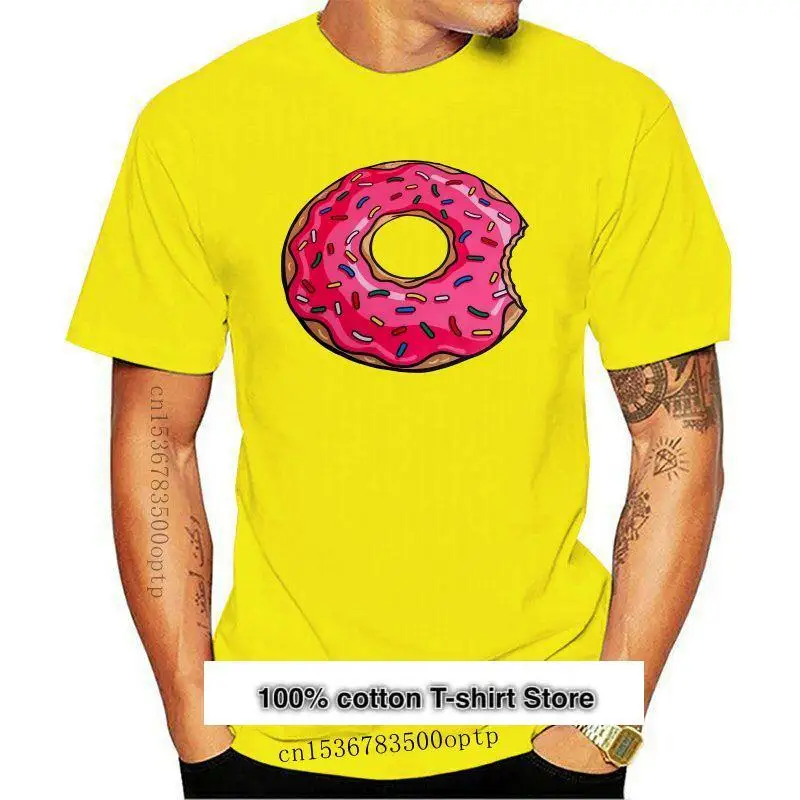 

Camiseta rosa para hombre, camiseta negra de Donut, переключенная еда, свечение, 3D, Новинка