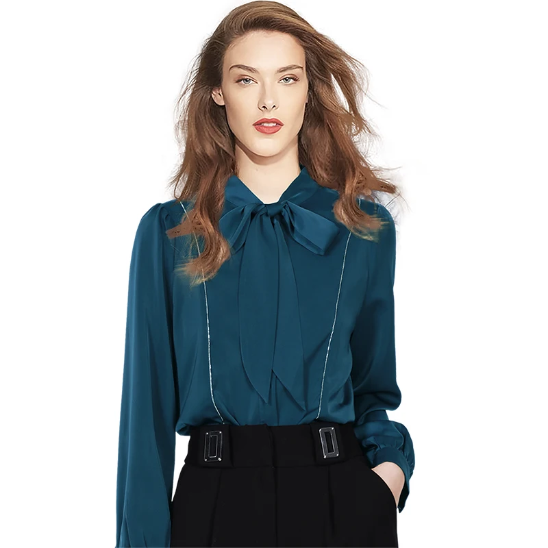 

Женская тонкая рубашка с бантом, тонкая приталенная рубашка в стиле Звезд, весна 2021