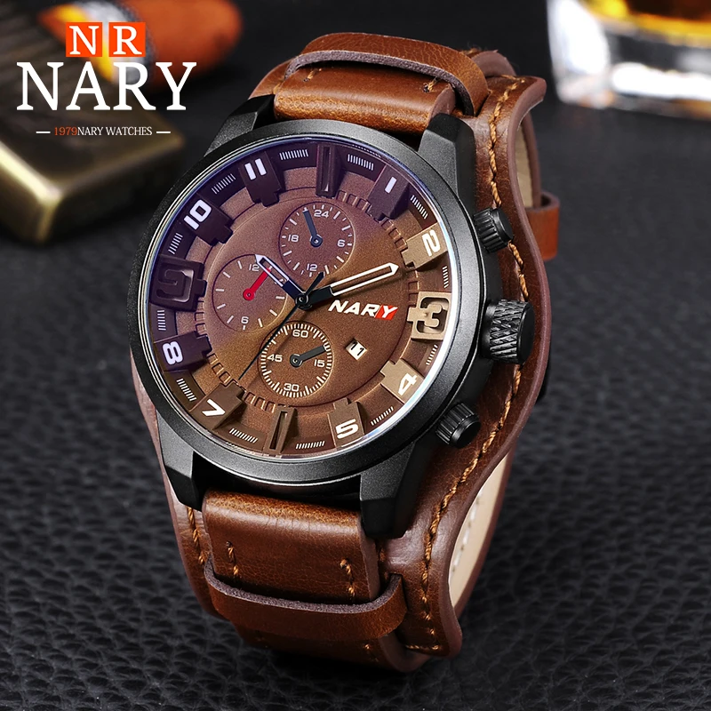 Man Watch 2022 Luxury Brand Nary Men Sports Watches Fashion Steampunk Leather Watches relojes deportivos hombre montre homme